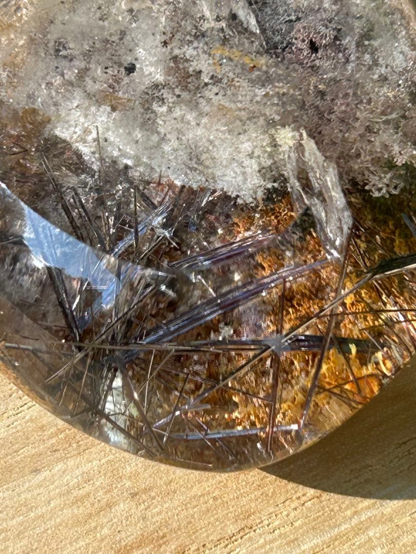 最高品質　ガーデンブラウンルチルクォーツ　レインボー入磨‼️大特価SALE