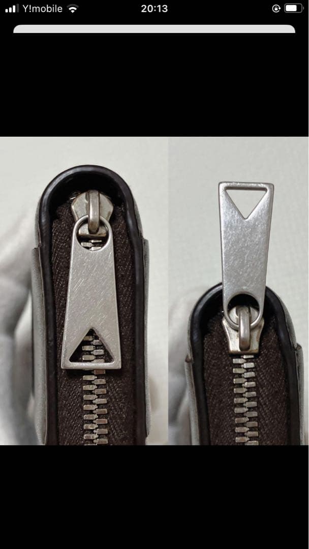 未使用BOTTEGA VENETA カセット　レザーラウンドジップ　二つ折り財布