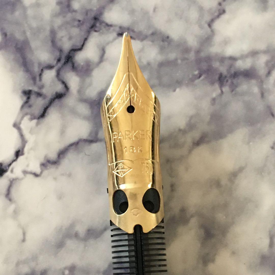 #0173 オーバーホール済み 万年筆 PARKER パーカー 18k
