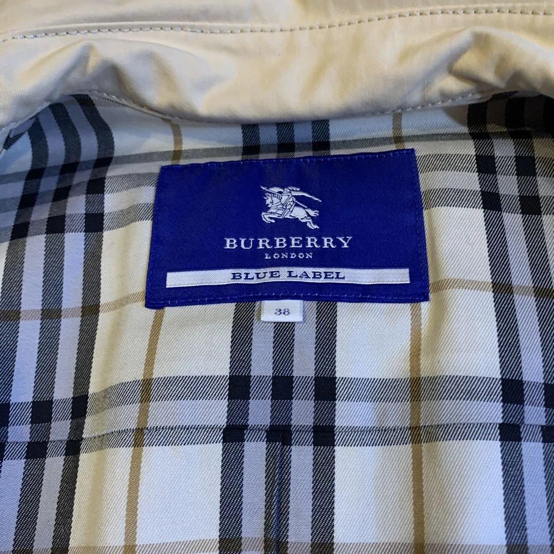☆バーバリーブルーレーベル トレンチコートノバチェック ミドル丈 ショート38