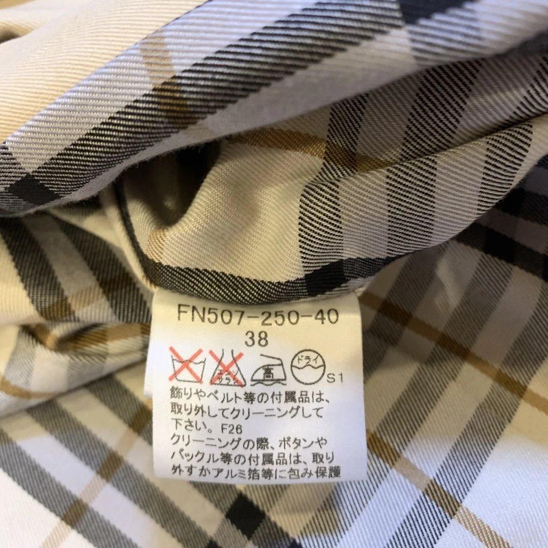 ☆バーバリーブルーレーベル トレンチコートノバチェック ミドル丈 ショート38