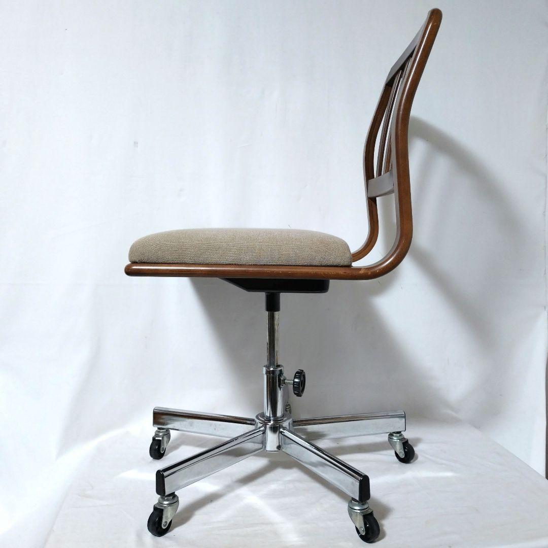 希少　karimoku　カリモク　デスクチェア　ヴィンテージ　回転椅子　昇降式