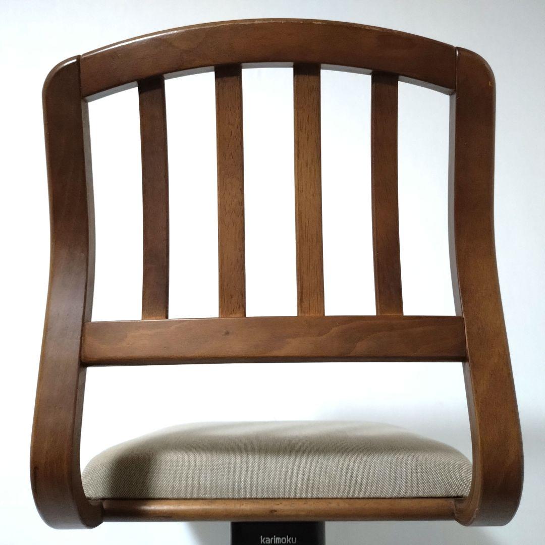 希少　karimoku　カリモク　デスクチェア　ヴィンテージ　回転椅子　昇降式