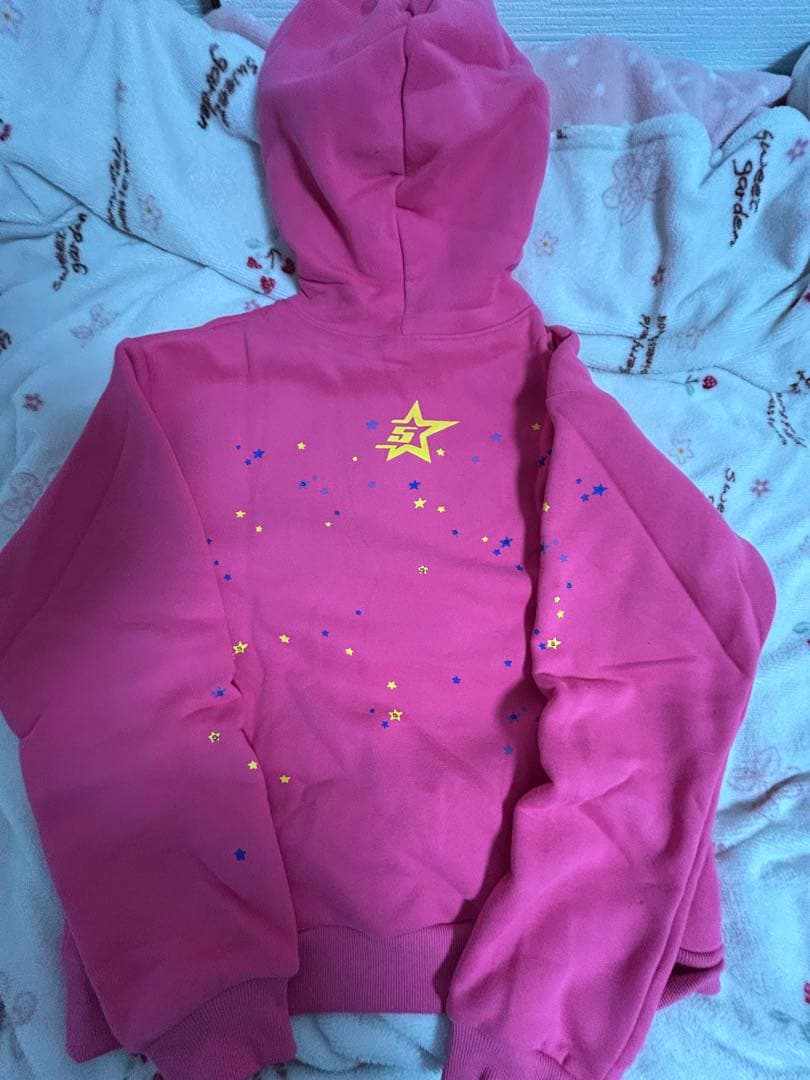 トップス sp5der hoodie pink
