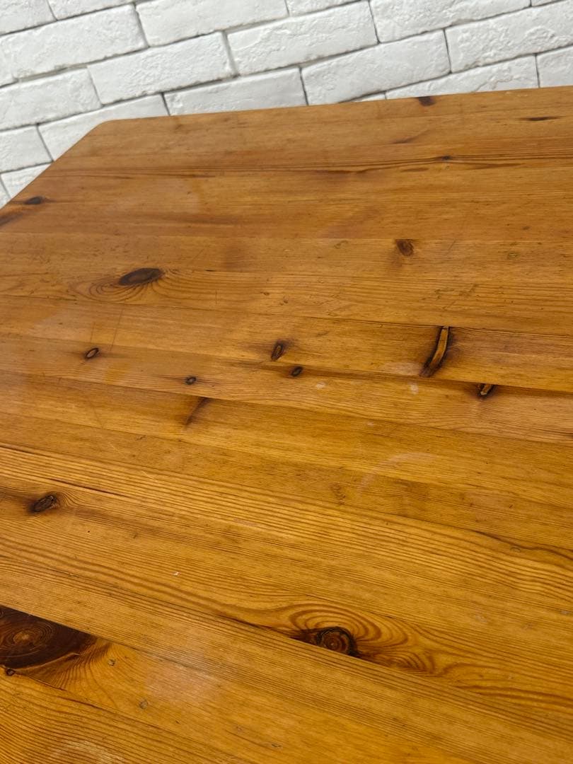 【東京都内23区配送無料】アンティーク　ダイニング デスク　木製　作業台　机
