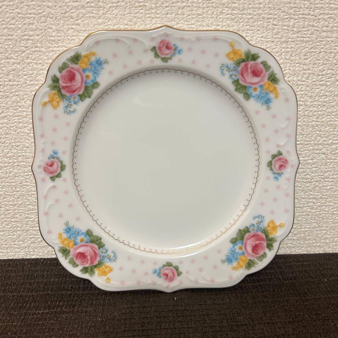 大倉陶園　金彩薔薇　スクエアプレート　デザートプレート