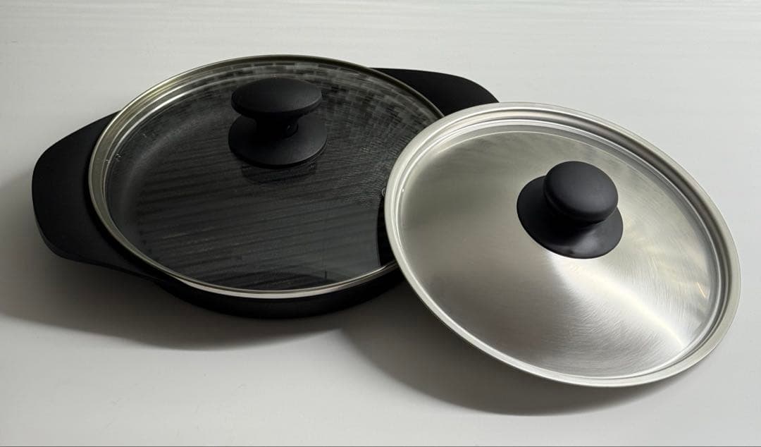 南部鉄器　柳宗理　グリルパン 22cm 蓋付き