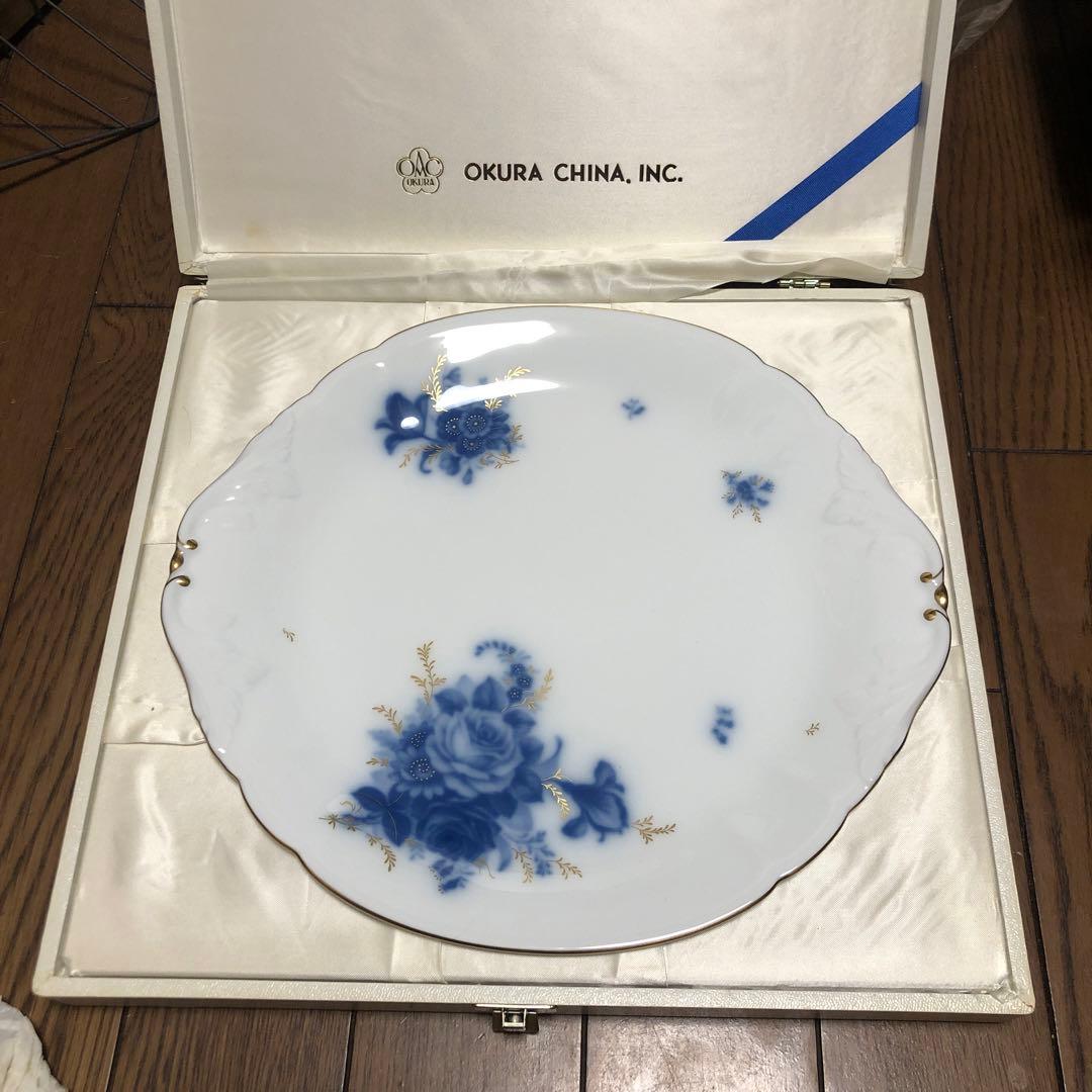 【期間限定値下げ】大倉陶園 大皿 ブルーローズ