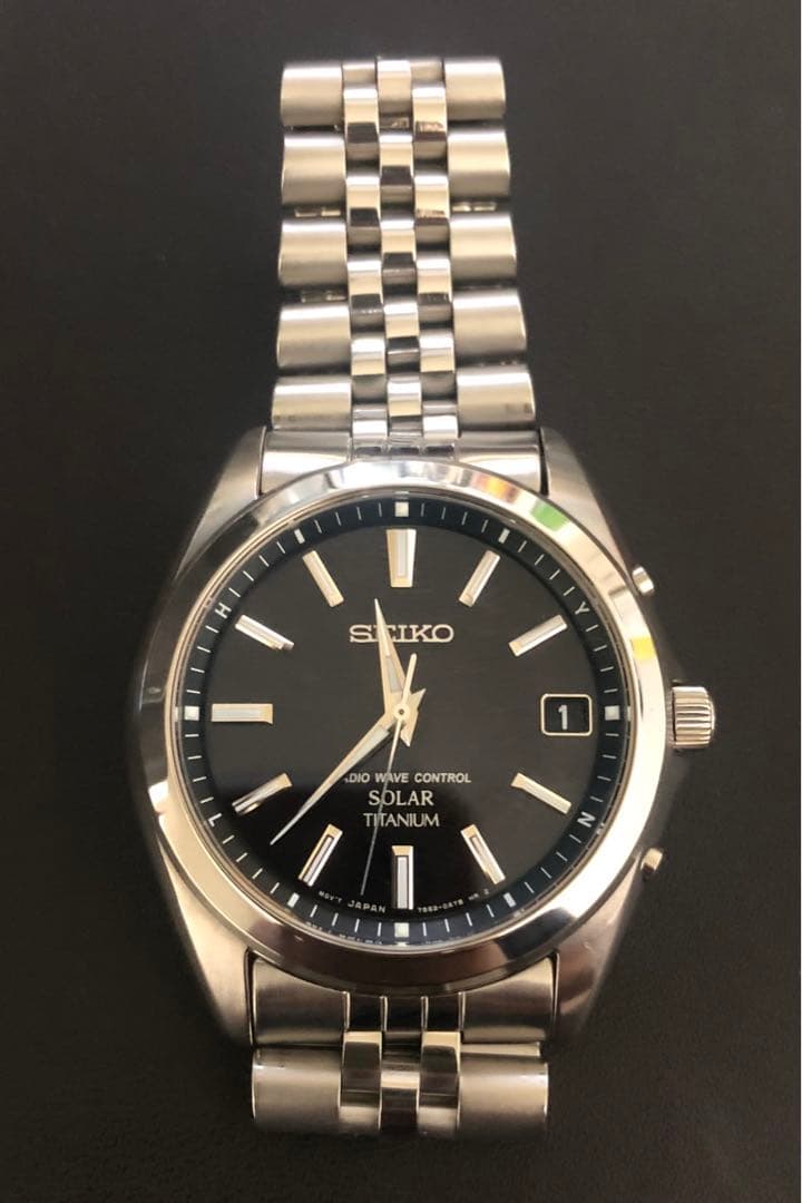 SBTM217 7B52-0AK0チタン ソーラー電波 ジュビリーブレス換装