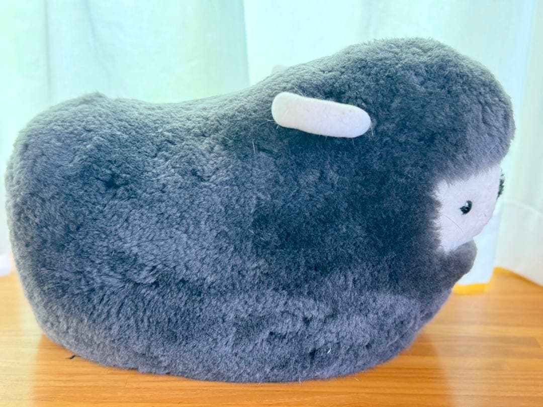 ムートン羊型抱き枕（小）ひつじ　羊皮革　セット売り