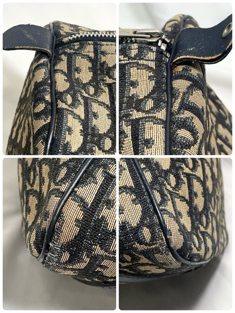 ディオール トロッター キャンバス レザー ボストン ハンドバッグ 大容量 A4