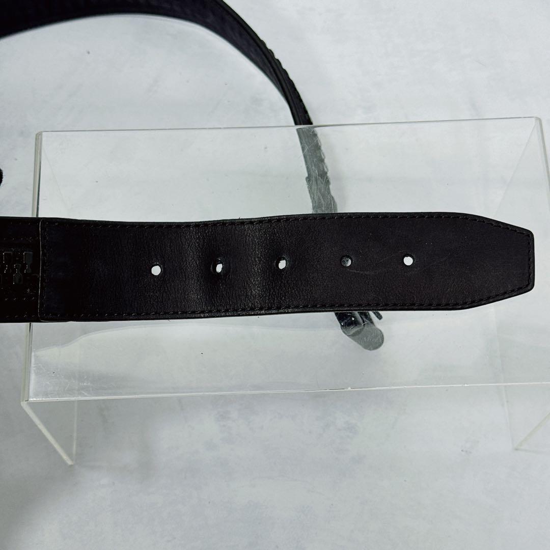 BURBERRY バーバリー ファスナーベルト 黒 革巻きバックル ヴィンテージ