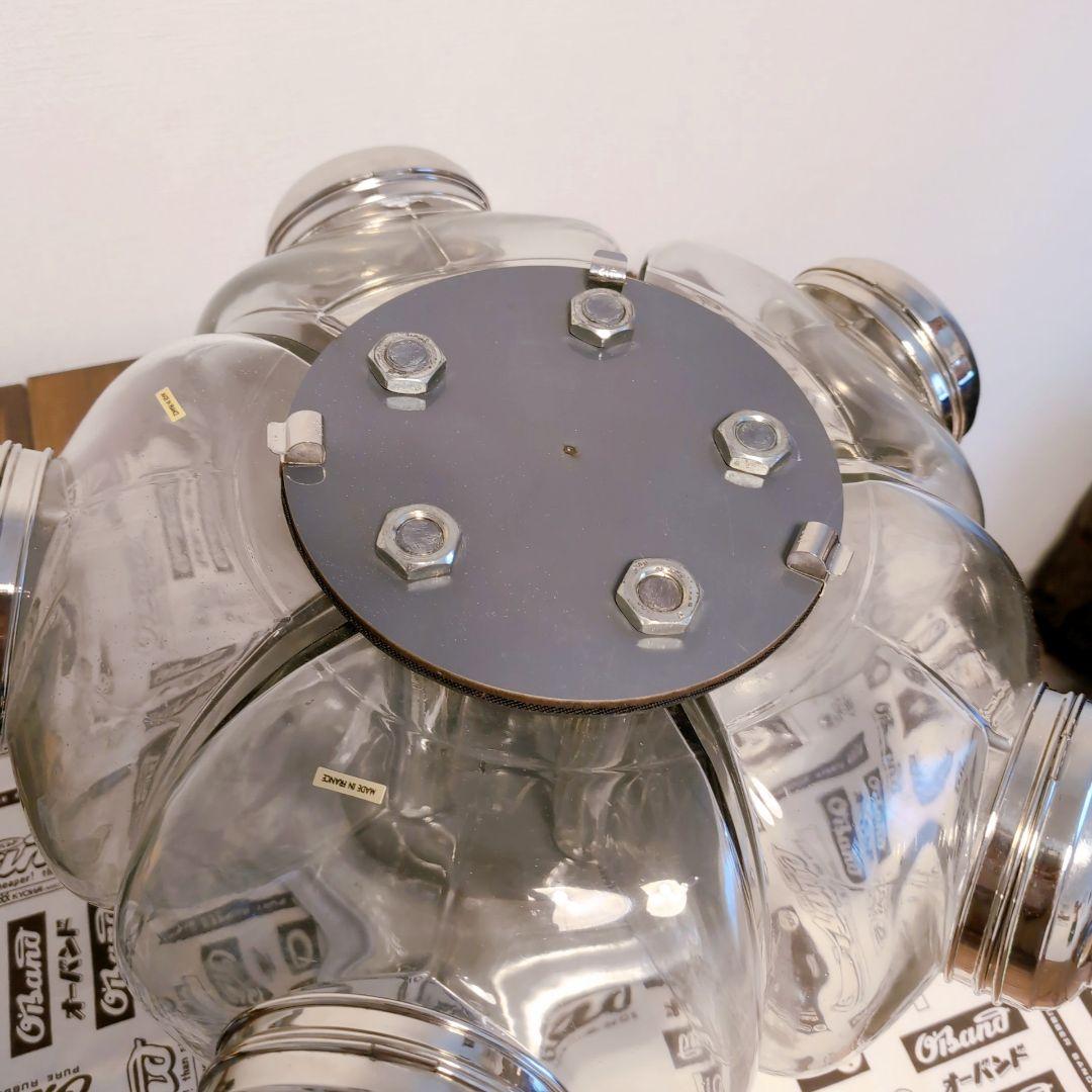 古道具　ガラスケース　海外アンティークの置物 キャンディーキャニスター　回転式