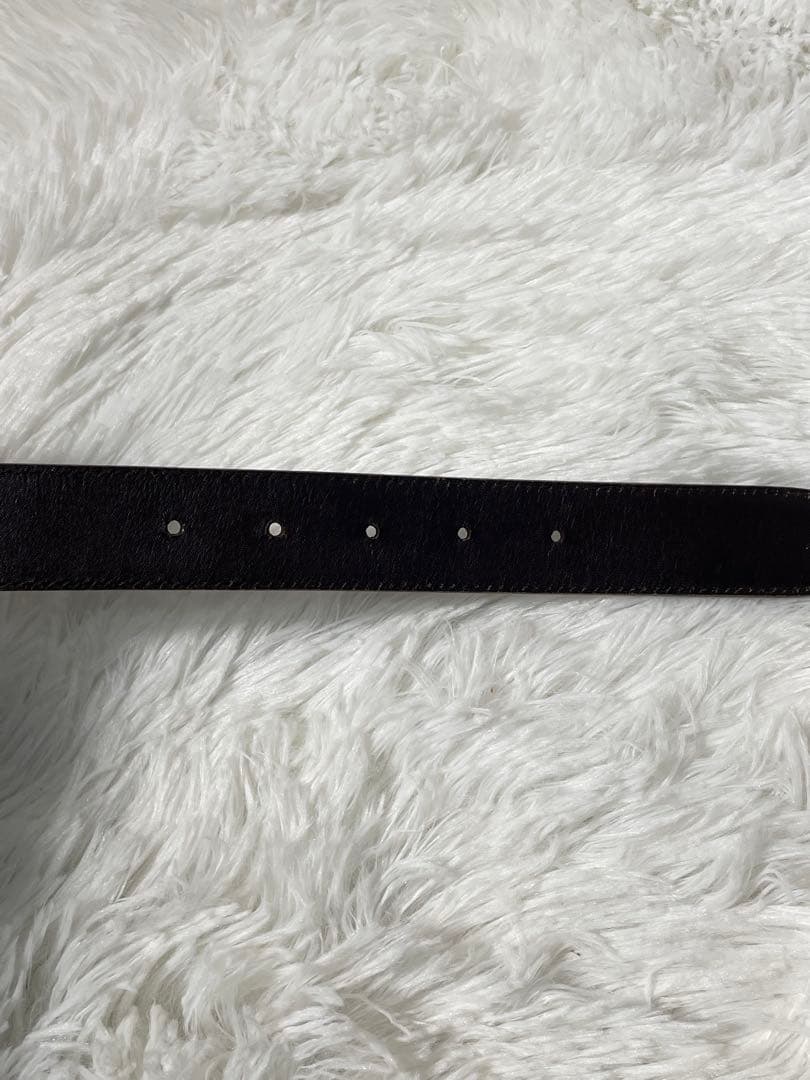 プラダ レザーベルト ダークブラウン 本革 PRADA 105 刻印あり