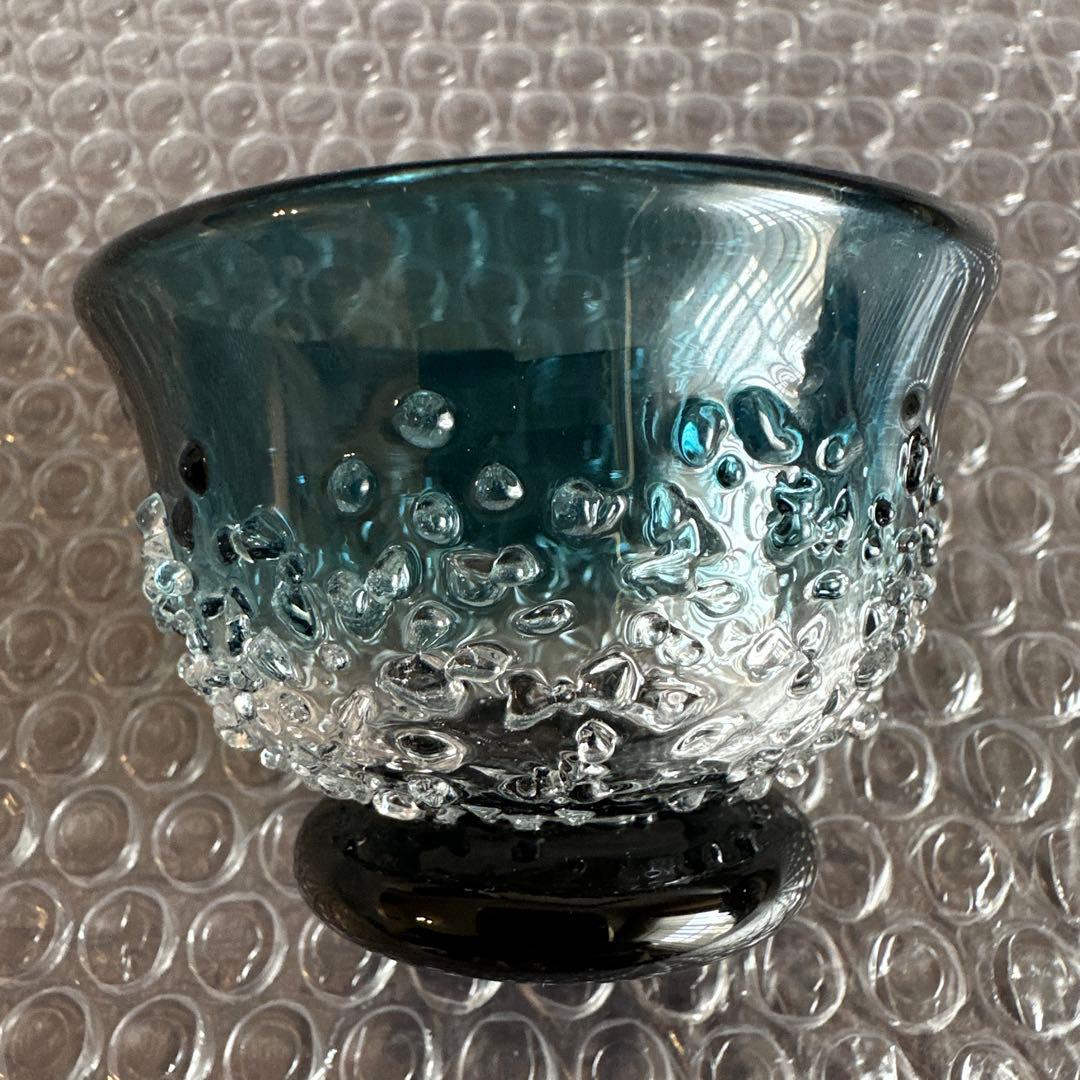 津軽びいどろ 八甲田ザラメ雪 カメイガラス　酒器　旧型　極美品