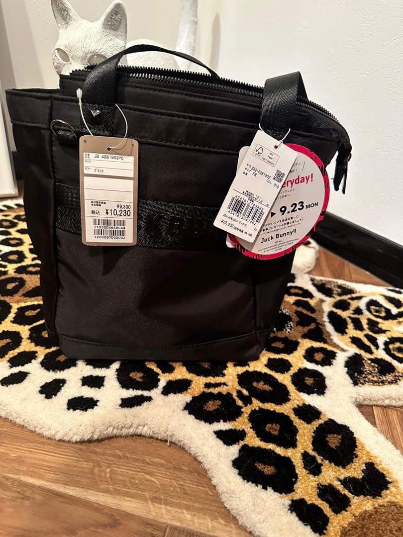 JACK BUNNY ブラック トートバッグ