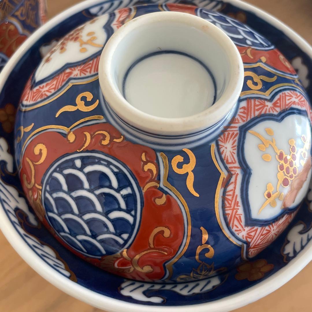 希少　有田焼　藤太郎窯　雑煮碗揃　5客　蓋付き丼ぶり