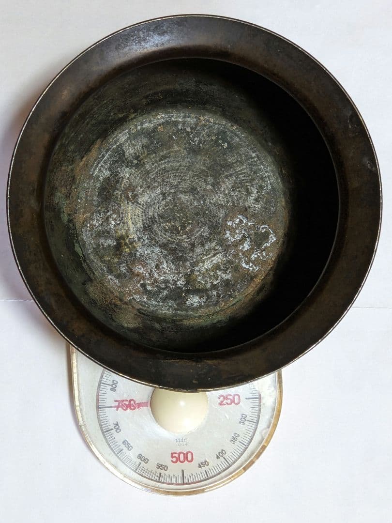 ♦江戸時代後！希少 レア物 唐金 打出し 山水図 建水 香炉 骨董品