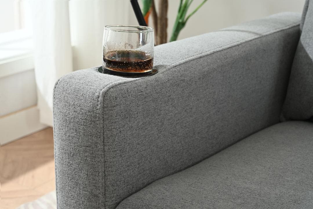 リクライニングソファ リクライニングチェア スマホホルダー カップホルダー付き