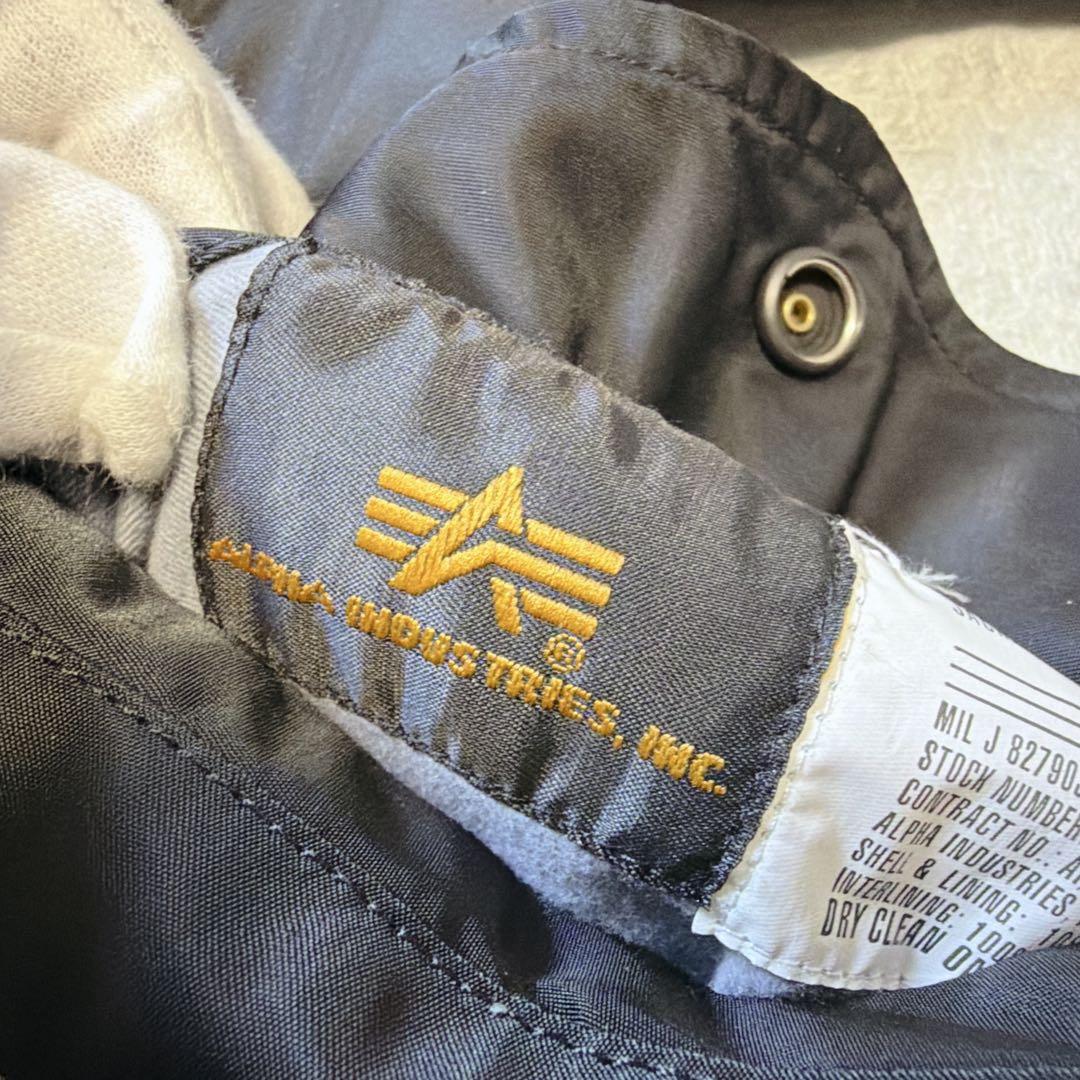 【極美品】アルファインダストリーズ MA-1 フライトジャケット ブラック L
