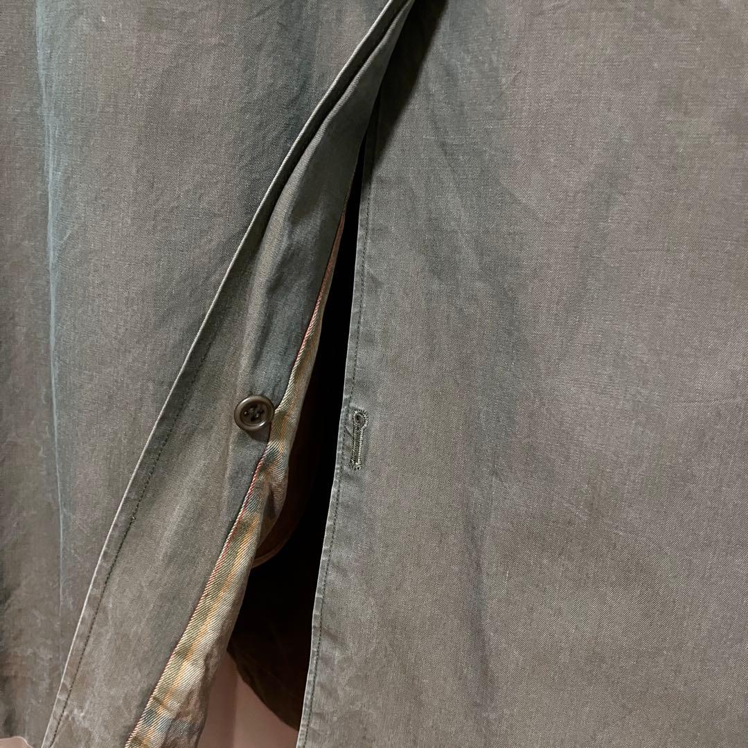 バーバリー 玉虫色 一枚袖 ステンカラーコート ライナー C100