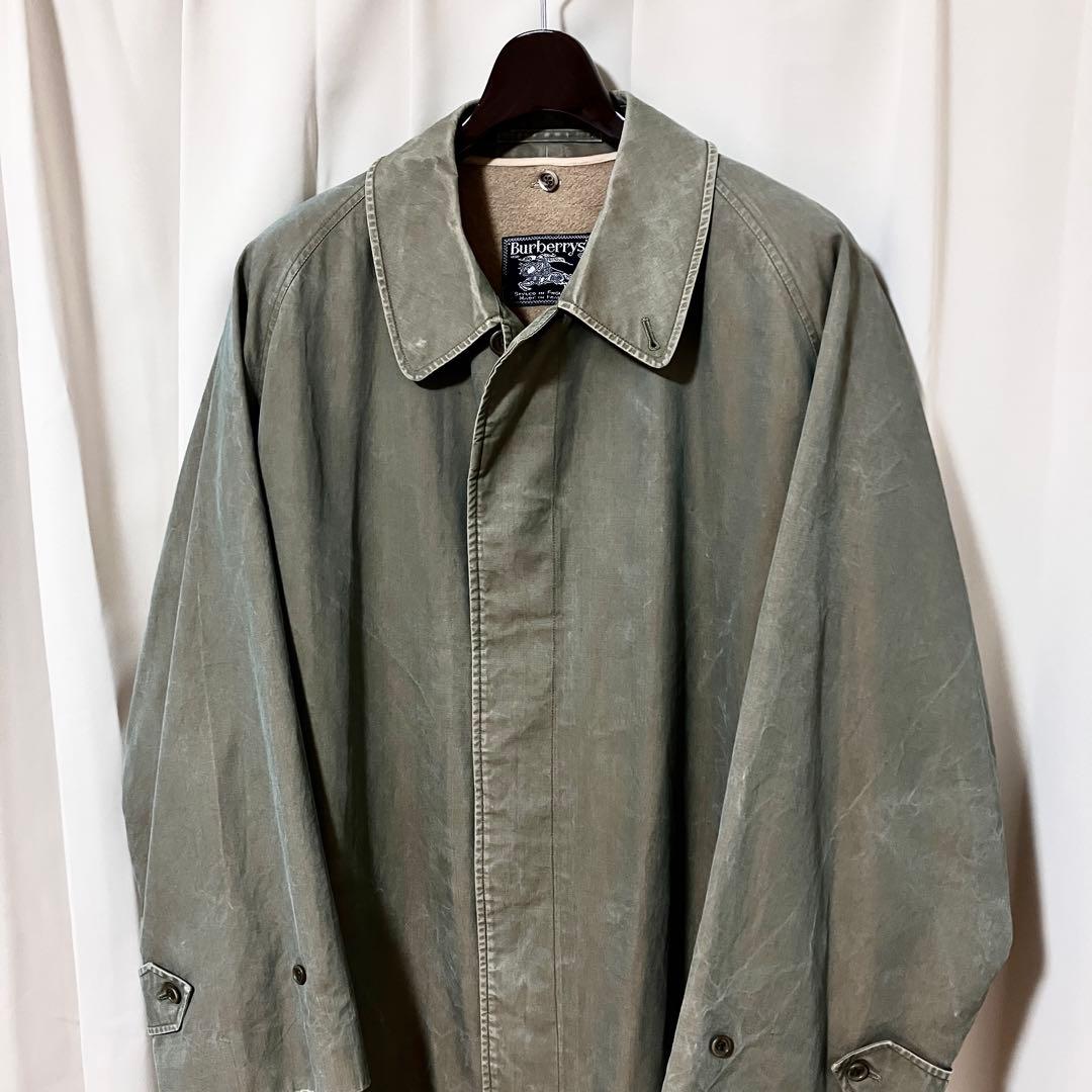 バーバリー 玉虫色 一枚袖 ステンカラーコート ライナー C100