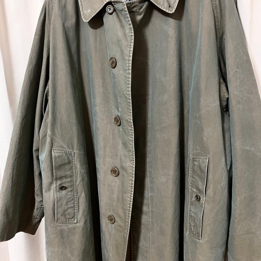 バーバリー 玉虫色 一枚袖 ステンカラーコート ライナー C100