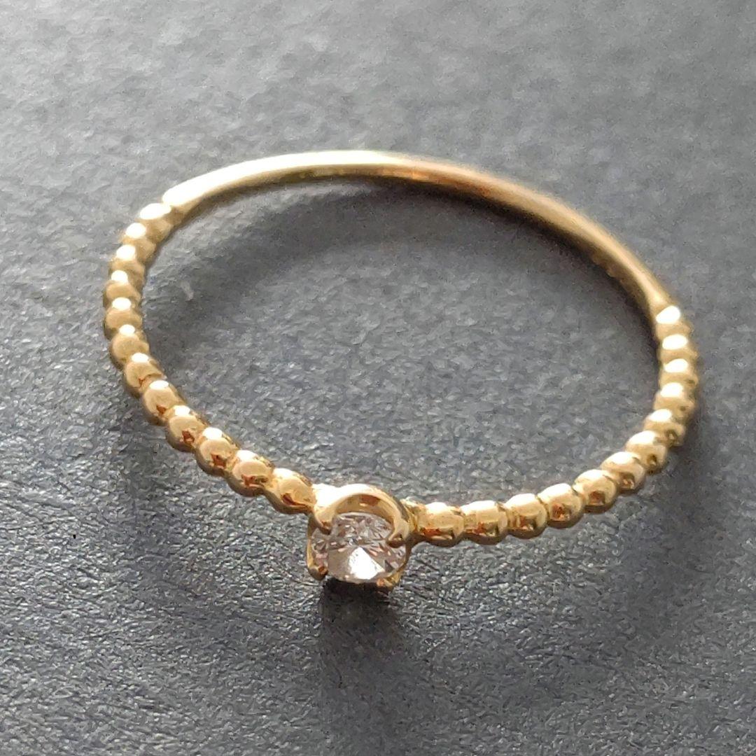 【ビジュソフィア】k18 ダイヤモンドリング