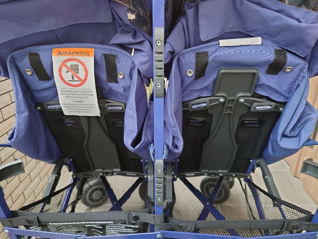 【Ｓ】マクラーレン双子ベビーカー(フットマフ、レインカバー付)