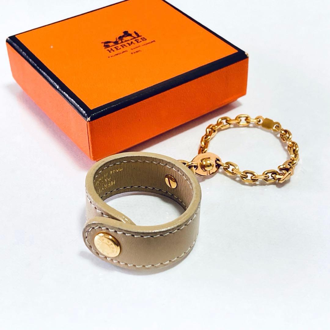HERMES エルメス グローブホルダー レザー チャーム A258038