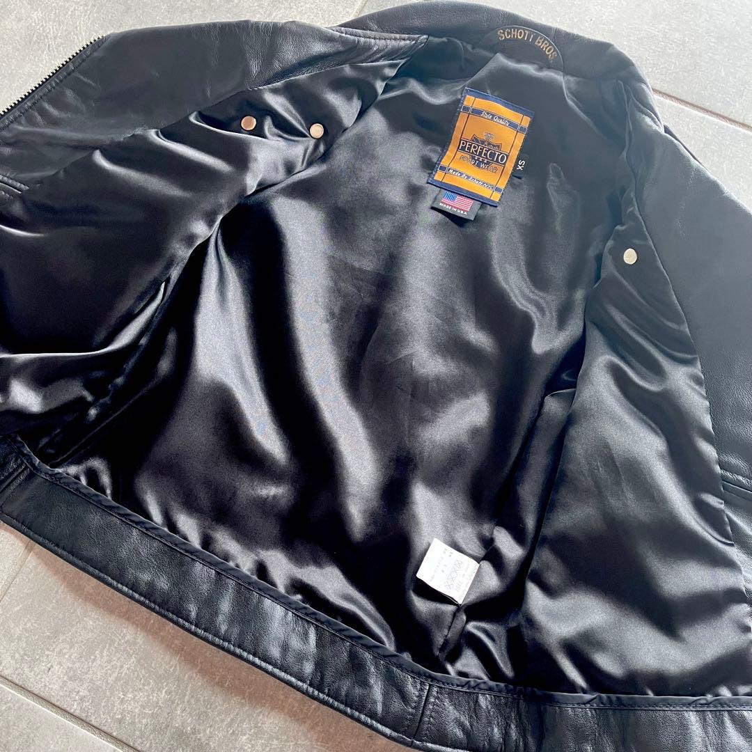 SCHOTT Perfecto ブラック レザージャケット XS