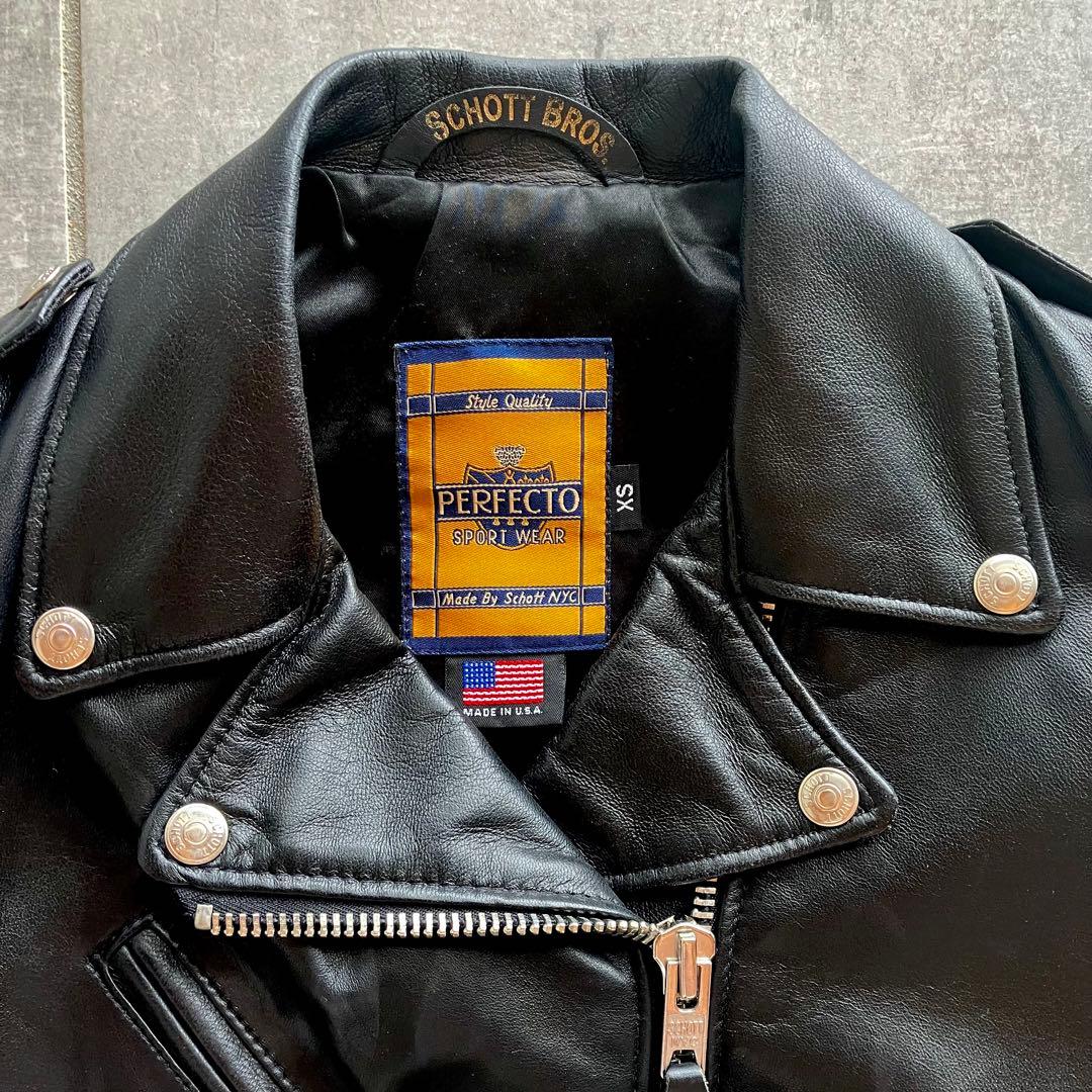 SCHOTT Perfecto ブラック レザージャケット XS
