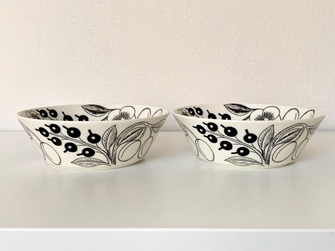 正規品◾️ARABIA アラビア ブラックパラティッシ ボウル 17cm 2枚