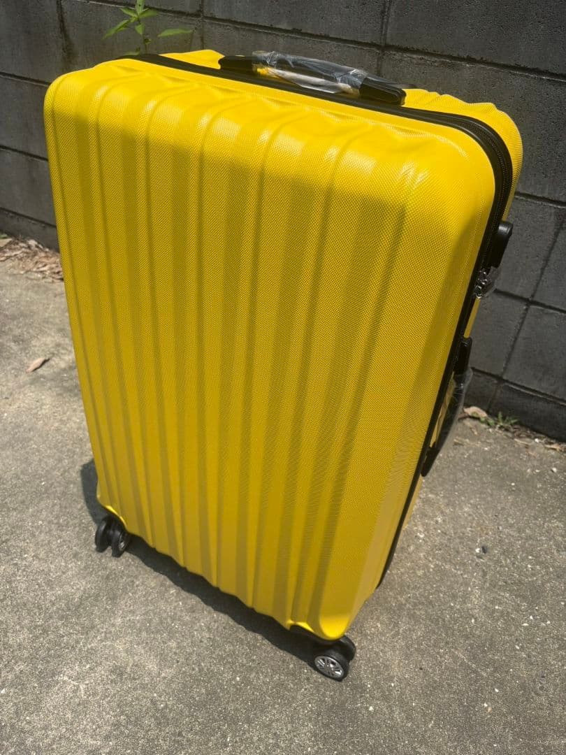 Lサイズ新品未使用スーツケース　キャリーケース　イエロー2個sdt105L軽量