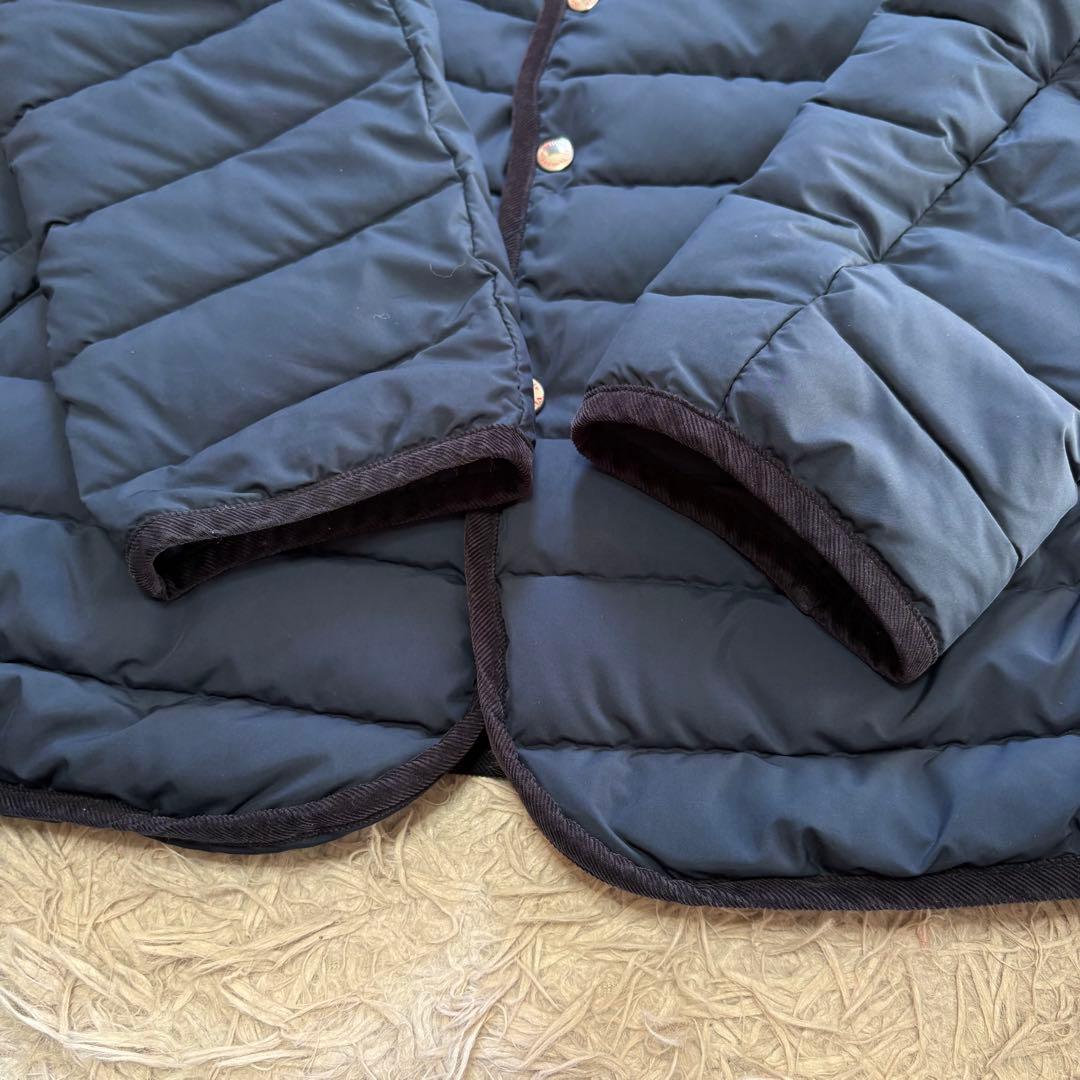 7074✾バンソンエミレイユ✾ダウンコート【42】ネイビー/フード取外可