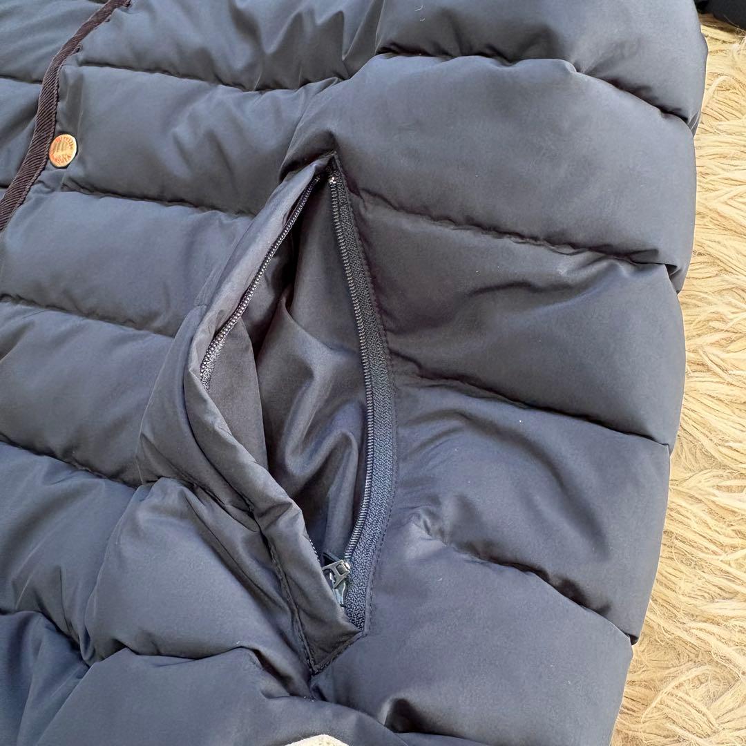 7074✾バンソンエミレイユ✾ダウンコート【42】ネイビー/フード取外可