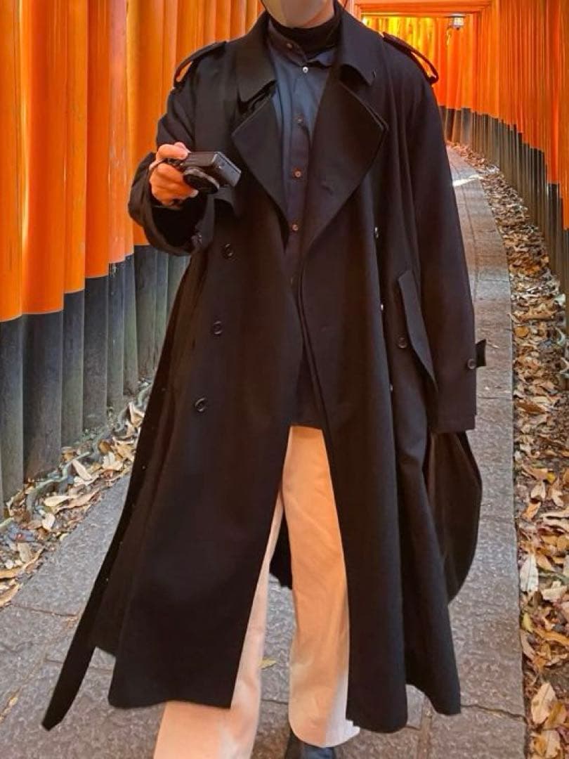 極美品‼️stein シュタイン　ウールトレンチコート　M