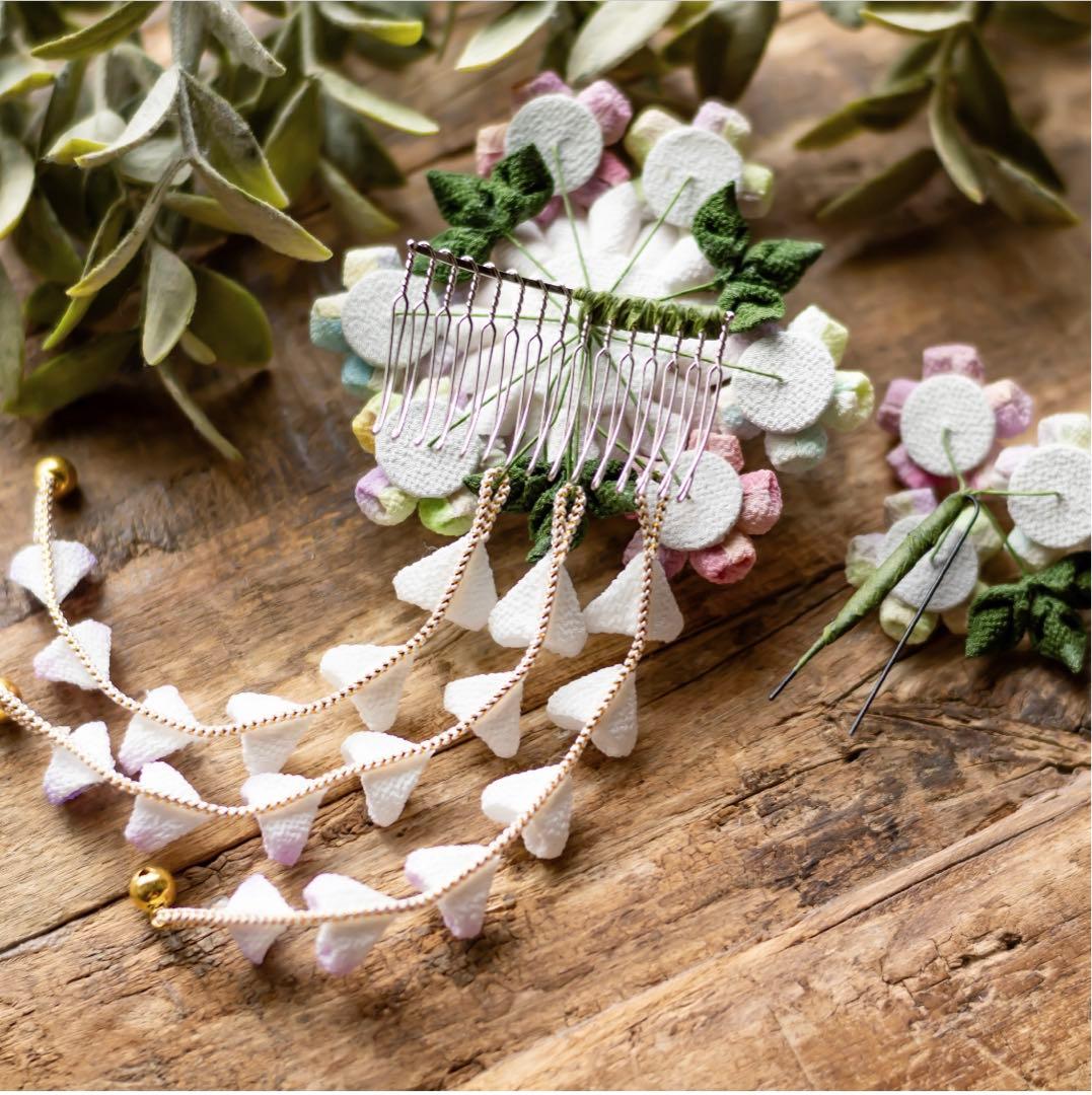 【囲み】3055 つまみ細工 髪飾り 成人式 七五三　入学　卒業