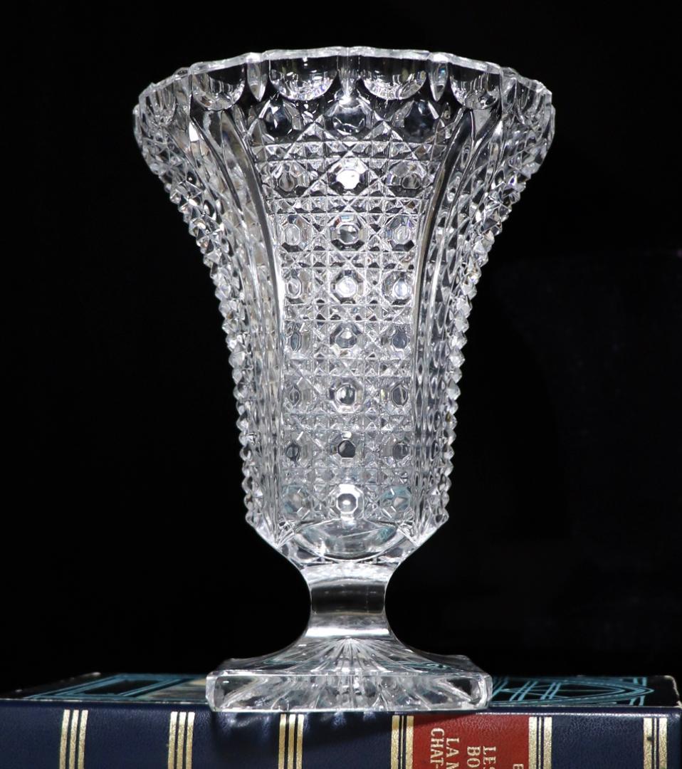 オールド・バカラ 極上美 大型切子花瓶 ディアマン・ピエーリー×ビゾー 置物