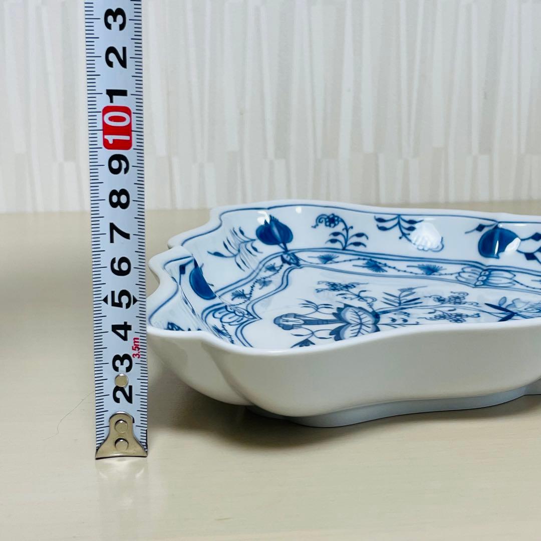未使用 Meissen マイセン ブルーオニオン トライアングル プレート 三角