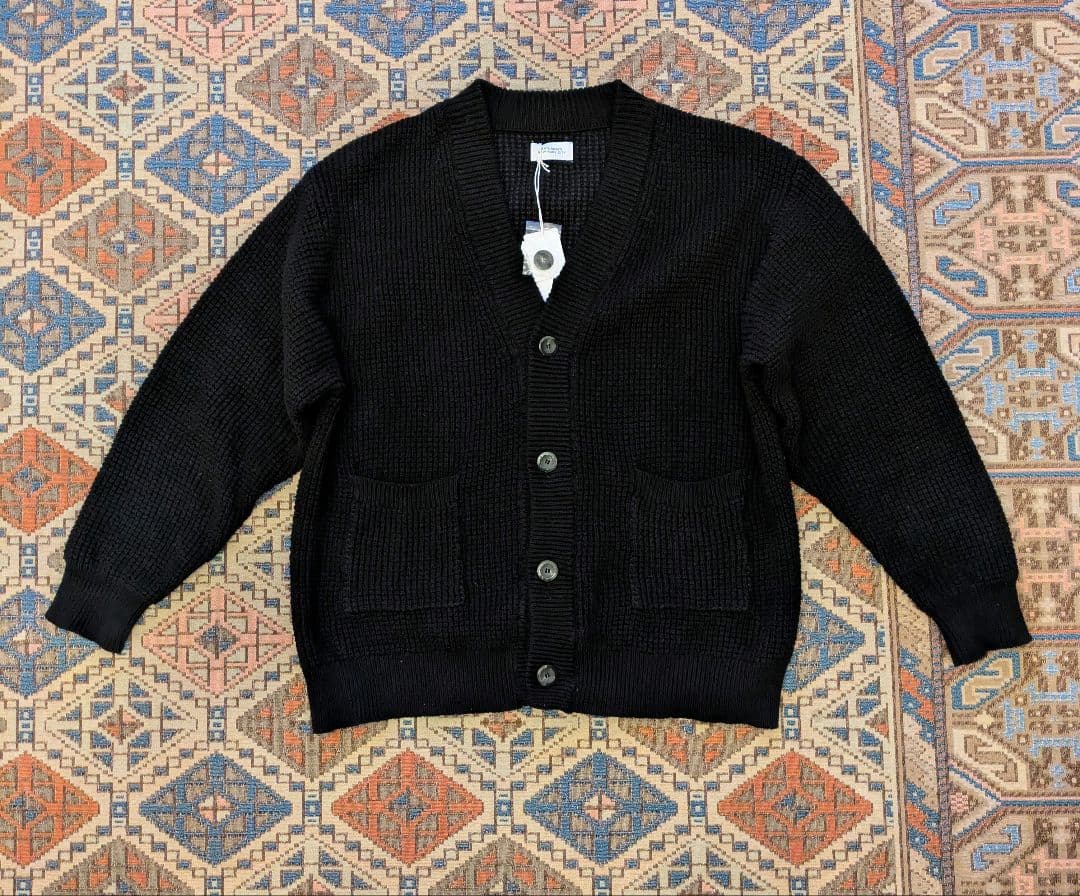 トップス Saturdays NYC Waffle Cardigan BLACK XL