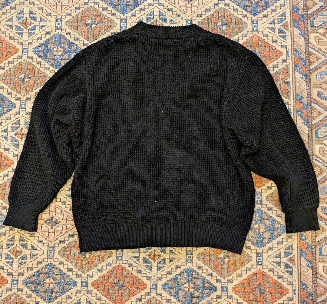 トップス Saturdays NYC Waffle Cardigan BLACK XL