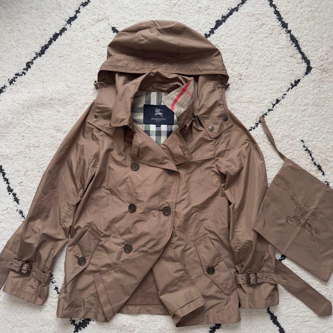バーバリーロンドン　トレンチコート　2way ノバチェック　ベルト　ベージュ
