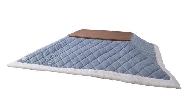 おしゃれ ふかふか かわいい 暖かい 長方形 こたつ布団 ライトグレー