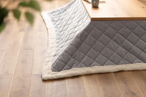 おしゃれ ふかふか かわいい 暖かい 長方形 こたつ布団 ライトグレー