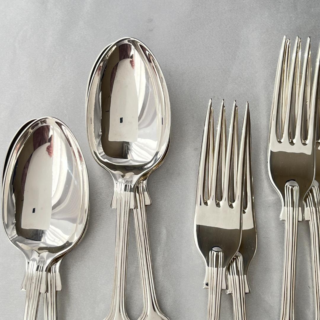 【英国】シェルのデザートセット 4名用12本組 A1プレート