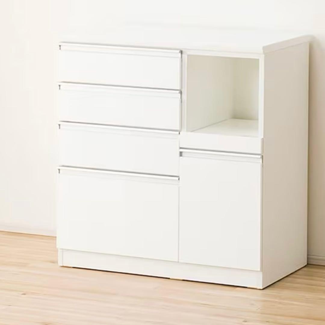 ニトリ　キッチンカウンター(レジューム 90SH-R WH)