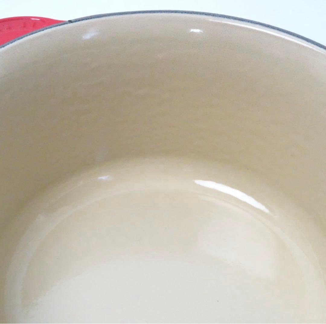 【美品】LE CREUSET　ソースパン チェリーレッド　20cm 片手鍋