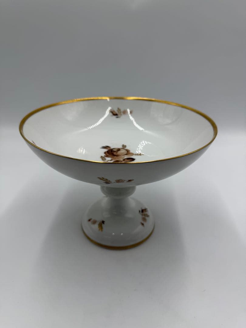 ロイヤルコペンハーゲン コンポート　ブラウンローズ ラウンドコンポート