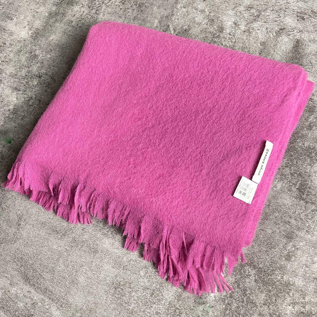 m*e様 ASAUCE MELER アルパカ100% 大判 シャギーストール 割